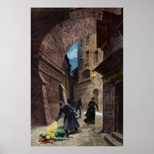 Entdeckung eines Opfers des Jacks am Ripper Poster (Vorne)