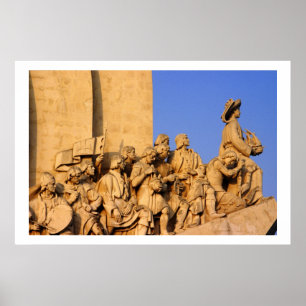 Entdeckungen Monument Detail, Lissabon Portugal Poster