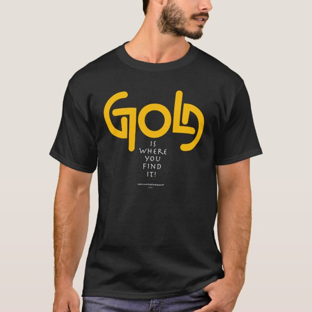 Entdeckungs-Gold Ambigram T-Shirt (Vorderseite)