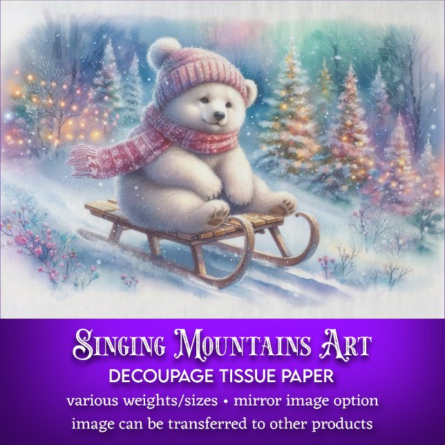 Entdeckungsreise mit dem Polar Bear Wald Seidenpapier (Von Creator hochgeladen)