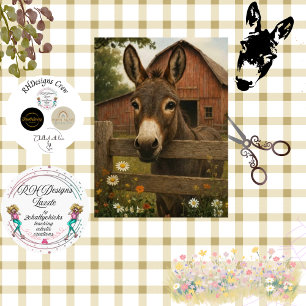Entdeckungsreise Neugierige Donkey Farm Art Seidenpapier