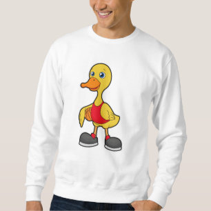 Ente als Basketballspieler mit Basketball Sweatshirt