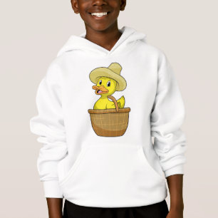Ente als Bauer mit Körbchen Hoodie
