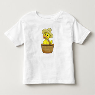 Ente als Bauer mit Körbchen Kleinkind T-shirt