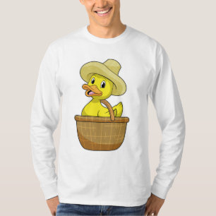 Ente als Bauer mit Körbchen T-Shirt