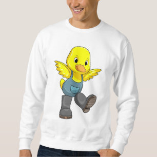 Ente als Bauer mit Stiefeln Sweatshirt