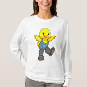 Ente als Bauer mit Stiefeln T-Shirt