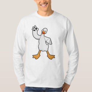 Ente als Handballspieler mit Handball T-Shirt