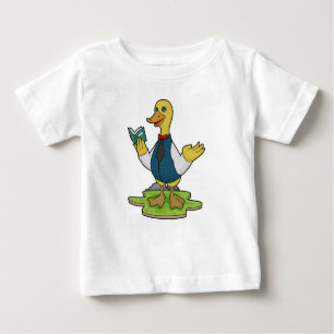 Ente als Lehrer mit Buch Baby T-shirt