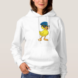 Ente als Pilot mit Pilotenhut Hoodie