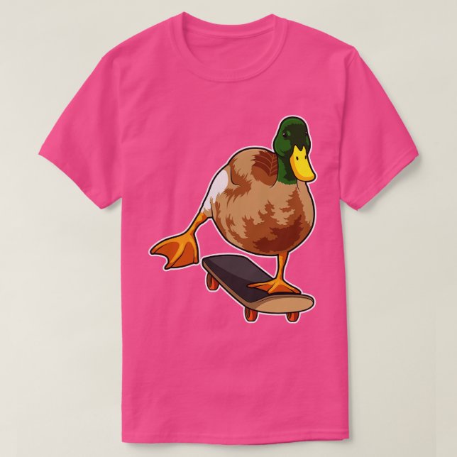 Ente als Skater mit Skateboard 1 T-Shirt (Design vorne)
