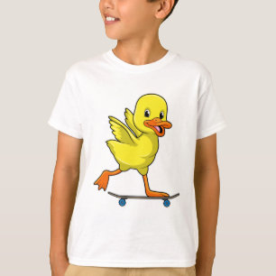 Ente als Skater mit Skateboard T-Shirt