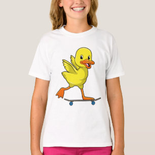 Ente als Skater mit Skateboard T-Shirt