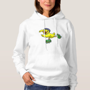 Ente als Skater mit Skaten & Helmet Hoodie