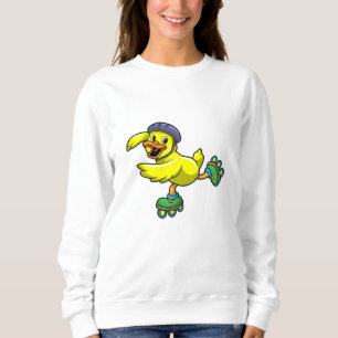 Ente als Skater mit Skaten & Helmet Sweatshirt