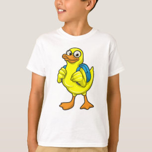 Ente als Student mit Backpack T-Shirt