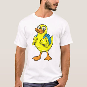 Ente als Student mit Backpack T-Shirt