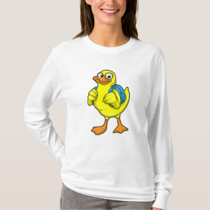 Ente als Student mit Backpack T-Shirt