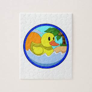 Ente am Strand mit Palmen.PNG Puzzle