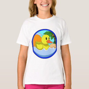 Ente am Strand mit Palmen.PNG T-Shirt