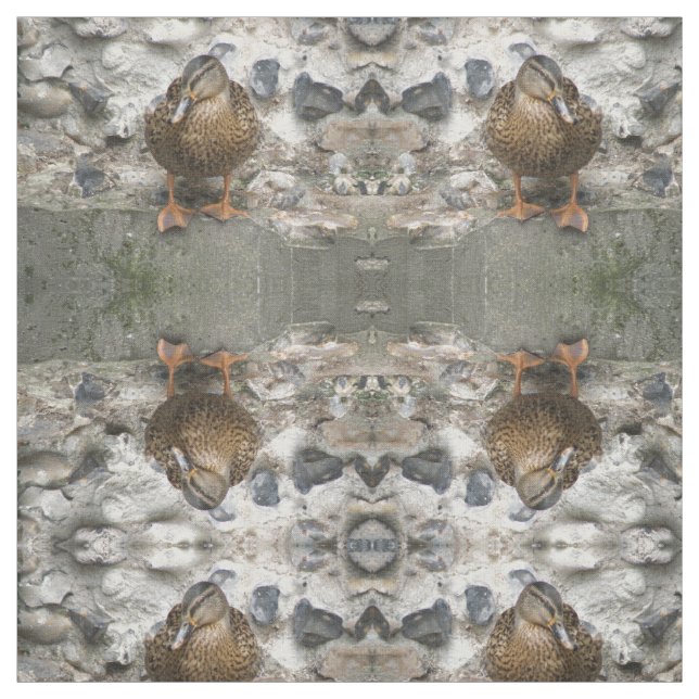 Ente an einer Wand Gemustertes Tiergewebe Stoff (Muster)