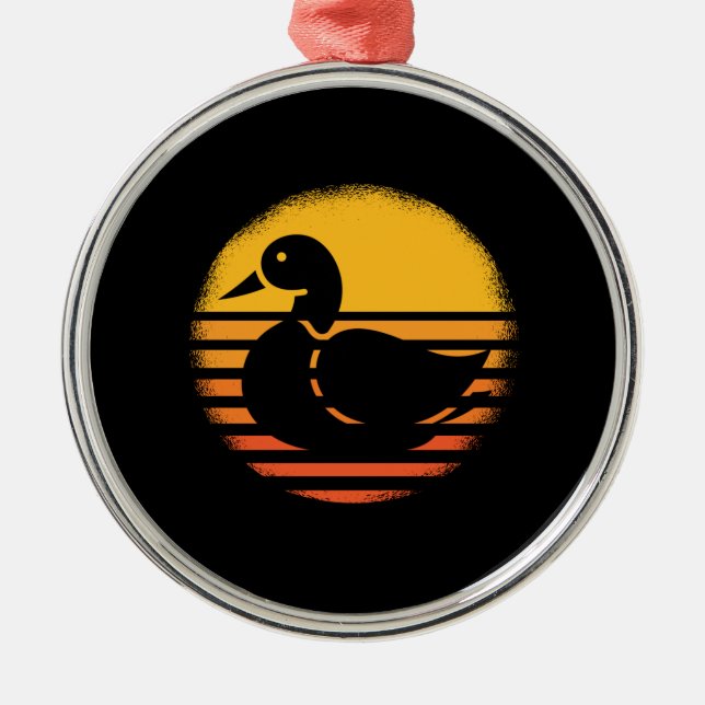 Ente Animal Retro Ornament Aus Metall (Vorne)