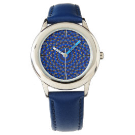 Ente auf Blau Kaleidoscope Klein Armbanduhr