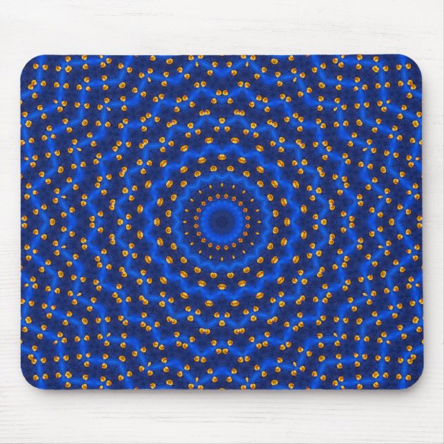 Ente auf Blau Kaleidoscope Klein Mousepad (Vorne)
