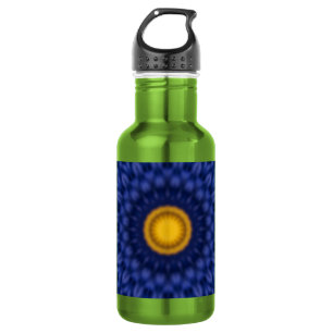 Ente auf Blau Kaleidoskop Trinkflasche