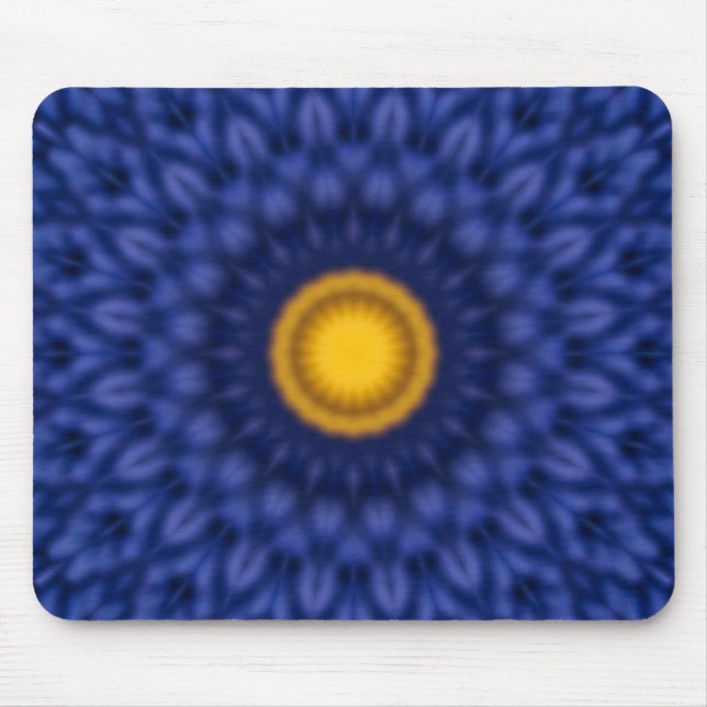 Ente auf Blau mit Gelb Mousepad (Vorne)