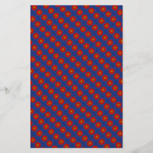 Ente auf Blau mit rotem Kaleidoskop Briefpapier