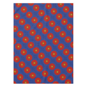 Ente auf Blau mit rotem Kaleidoskop Tischdecke