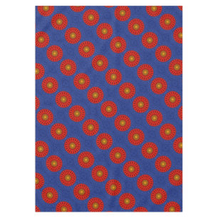 Ente auf Blau mit rotem Kaleidoskop Tischdecke