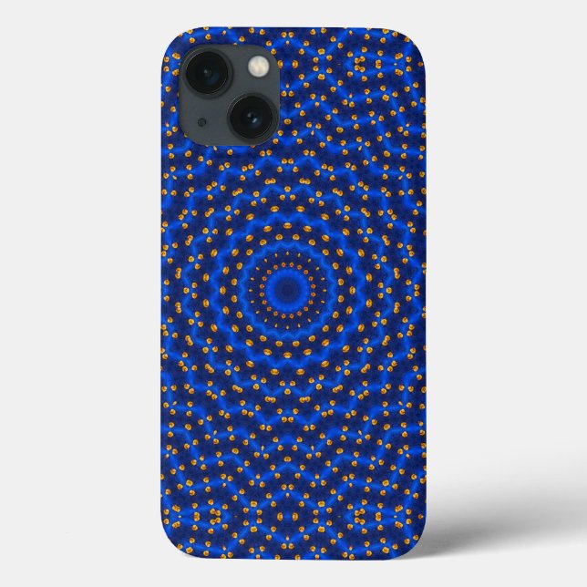 Ente auf blauem Kaleidoskop Case-Mate iPhone Hülle (Rückseite)