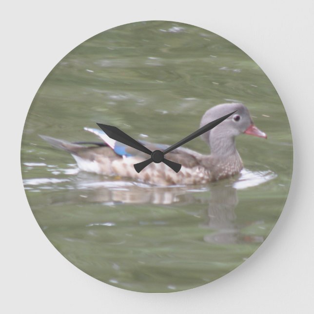 Ente auf der See-Wanduhr Große Wanduhr (Vorderseite)