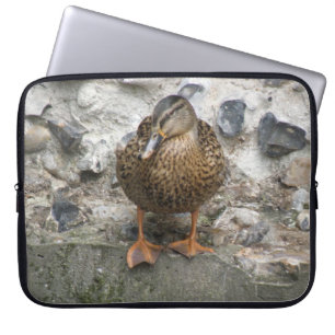 Ente auf der Wand Laptop-Tasche Laptopschutzhülle