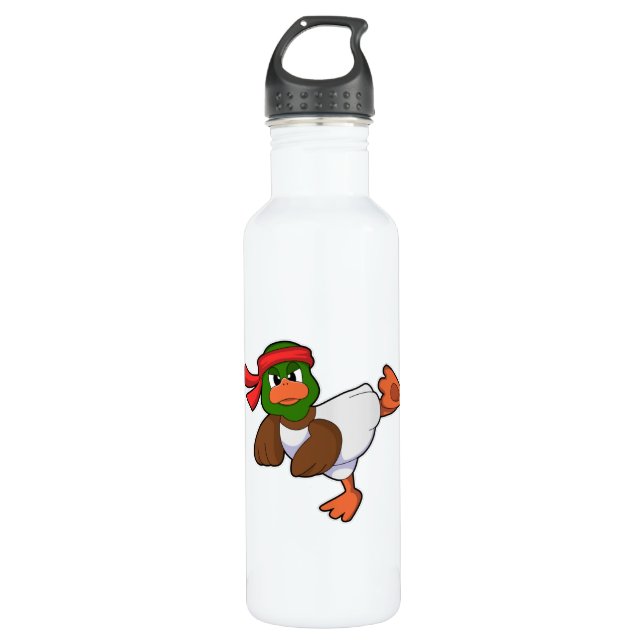 Ente bei Martial Arts Karate Edelstahlflasche (Vorderseite)