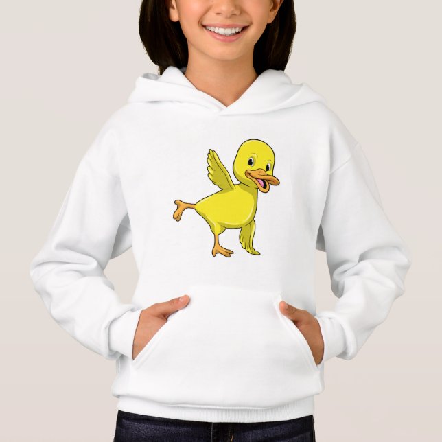Ente bei Yoga Stretching-Übung Hoodie (Vorderseite)