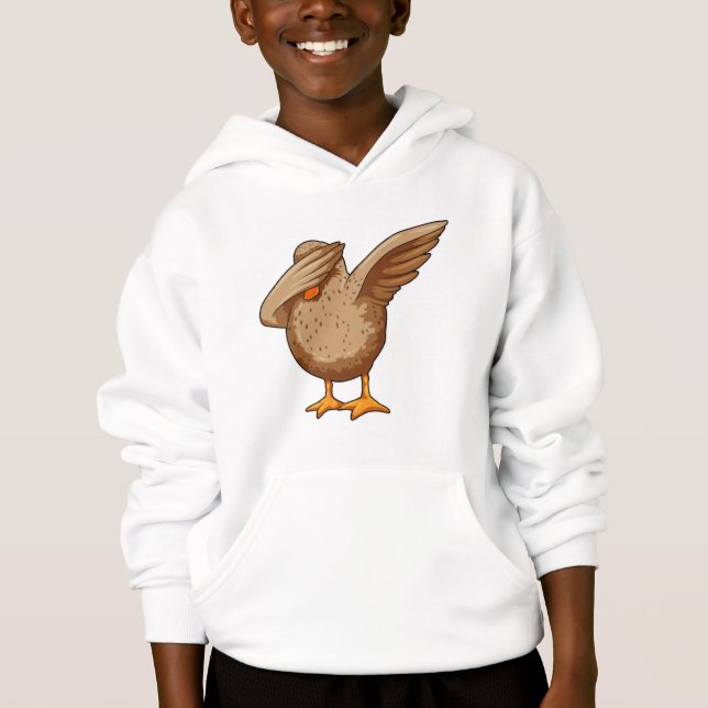 Ente beim Hip Hop Dance Dab Hoodie (Vorderseite)