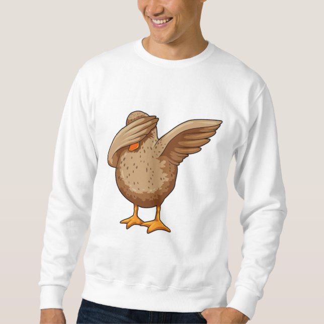 Ente beim Hip Hop Dance Dab Sweatshirt (Vorderseite)