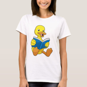 Ente beim Lesen mit Buch T-Shirt
