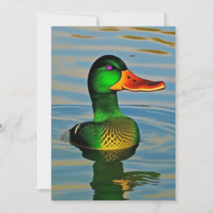 Ente beim Pond-Design Feiertagskarte
