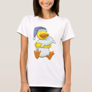 Ente beim Schlafen mit Nachtkappe T-Shirt