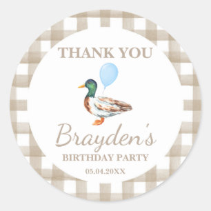 Ente Birthday Round Sticker