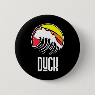 Ente Carolina Vintage 80er Retro Surfen Strandwell Button
