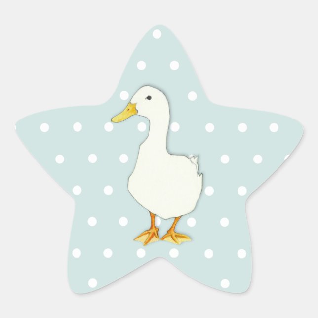 Ente Cool dots Star Sticker (Vorderseite)