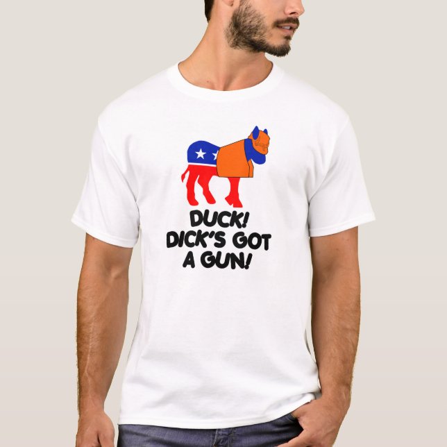 Ente!  Dicks got ein Gewehr! T-Shirt (Vorderseite)