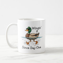 Ente, die es einfach drauf ankommen lässt kaffeetasse