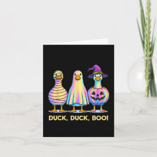 Ente Ente Boo Lustiges Halloween-Kostüm Gruselgans Karte