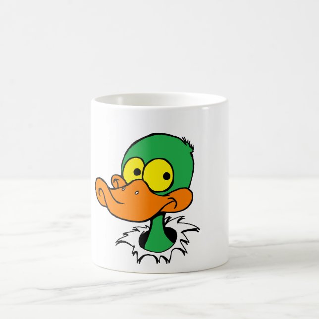 ENTE - färben Sie keinen HINTERGRUND Kaffeetasse (Mittel)